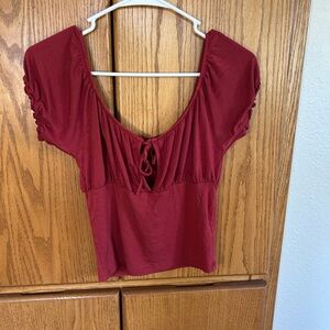 Elegant Red Women's Top